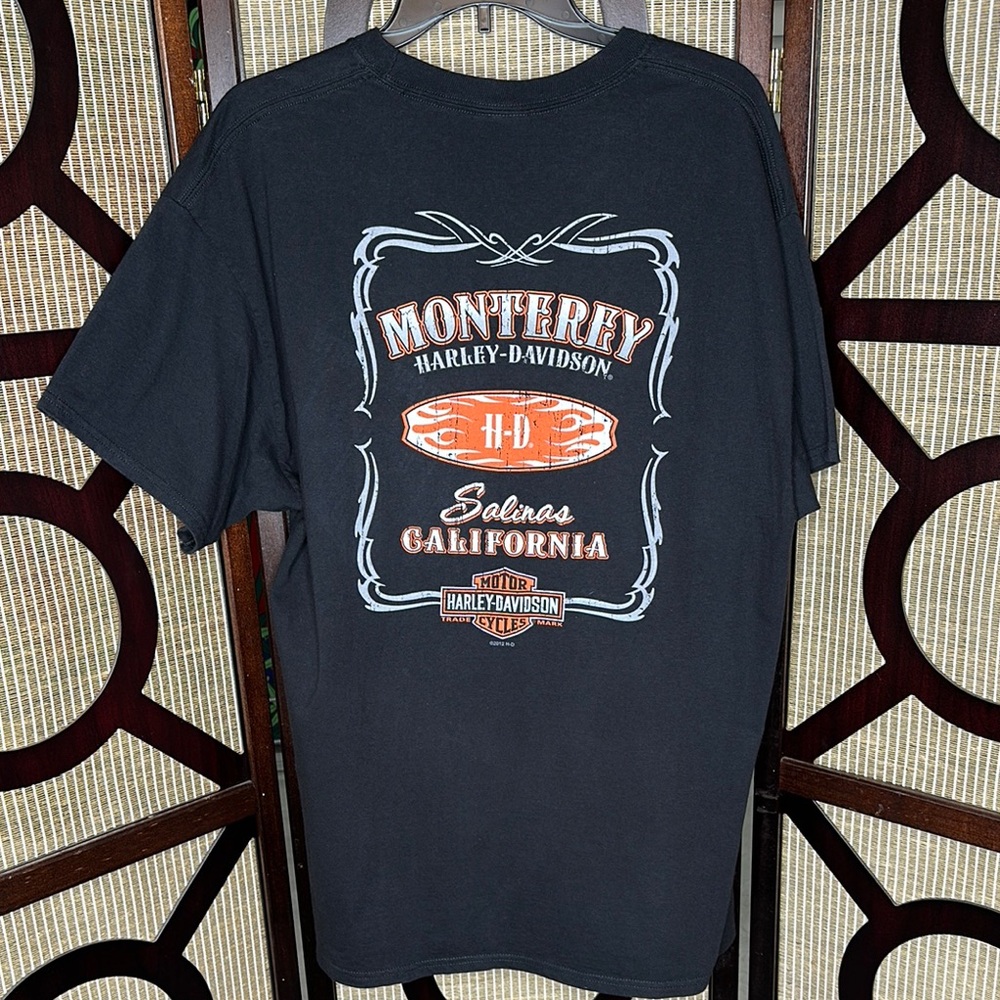 Harley-Davidson t-shirt featuring graphics Monterey and Salinas California XL - Picture 2 of 7